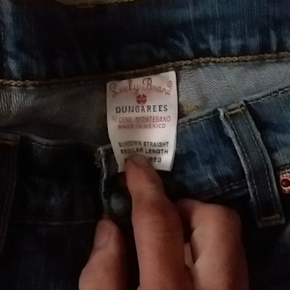 Lucky brand dungarees womens mystic blue jeans